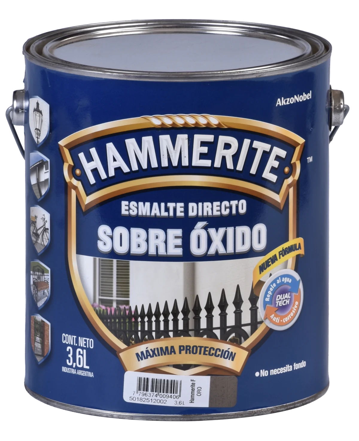 Hammerite esmalte directo 3,6 l HAMMERITE FORJA 3,6 Lts - Imagen 1