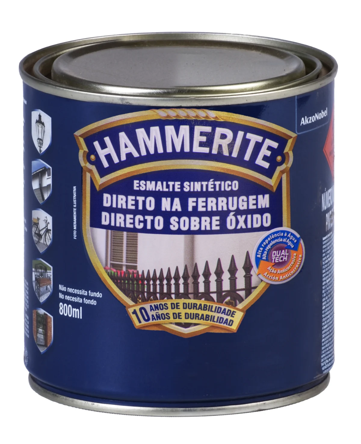 Hammerite esmalte directo 800 ml HAMMERITE LISO BRILLANTE 800ML - Imagen 1